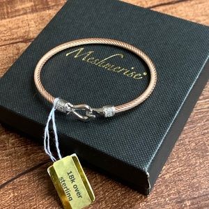 Meshmerise Diamond. 18K over sterling bracelet